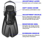 Adjustable Diving   Snorkeling Swim Fins For Adults