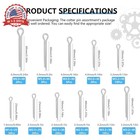 11 Values Cotter Pin Kit 304 Stainless Steel Small Cotter Pins Large Split Pins