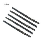 Hitefu 5pcs T344d T-shank Jigsaw Blades  6 Inch High Carbon Steel Long Black