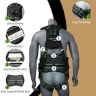 Afp Fall Protection Safety Harness Premium Black W  Hi-viz Lime Stitches Bad Boy