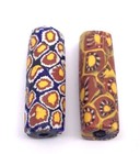2 Old Rare Venetian Antique Millefiori African Glass Trade Beads