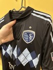 Sporting Kc Kansas City 2013 2014 Third Formotion Black Argyle Jersey Size M