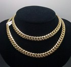 Real 10k Gold Chain 7mm Miami Cuban Necklace 22  Inch 10kt Yellow 100  Authentic