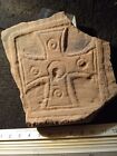 Superb Medieval Templar Fragment In Clay   Rare Cross Templar Decorated