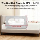 Bed Rail For Toddlers swing Down Kids Bed Rails Guard For Twin full queen bun   