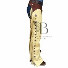Men Western Leather Chap  Rodeo   s Chap  Shotgun Style Chap  Cowboy Yellow Chap