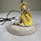 Vintage Handmade Spaghetti Noodle Dog   Lady Lamp Tested Benefits Charity