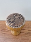 Vintage Doumbek Drum Snake Skin Head Handmade 8 5x6 In 