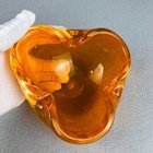 Vintage Mcm Ardco Orange Art Glass Ashtray Trinket Candy Bowl Mid Century Japan
