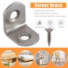 10-100pcs L Bracket Corner Brace Sets Stainless Steel Corner Bracket 90 Degree