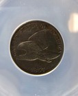  ld  1857 1c Au 50 Flying Eagle Cleaned
