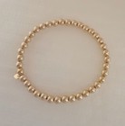 14k Gold Filled Bead Ball Stretch Bracelet 5mm Beads - All Size s