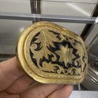 Vintage Silver Gold Tone Belt Buckle Western Look Flowers Leaves Scroll Engraved