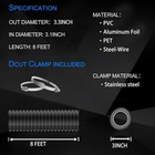 3 Inch 8 Feet Dryer Vent Hose  Flexible Insulated Air Ducting  Diesel Heater