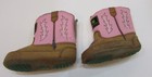 John Deere Licensed Infant Baby Girl Sz 2 Suede Pink Leather Cowboy Farm Boots