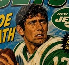 Joe Namath Comic Book Cover 1965 Rookie 8x10 Wallart Print Glass Framed