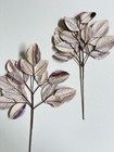 2 Vintage Millinery Velvet Leaf Branches   Ombr   Lavender   Old Stock Japan