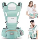 Green - Safotad Baby Carrier With Hip Seat  Ergonomic M Position 6in1 Baby