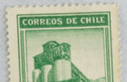 Correos De Chile   40   Green Postage Stamp    Cobre   C073