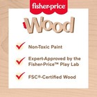 Fisher-price Wood Toddler Toy Interlocking Blocks Stacking Jigsaw Puzzle With 20