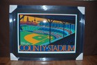 County Stadium Silkscreened Print By Milwaukee Artist John T Mccarthy Jr  20x30 