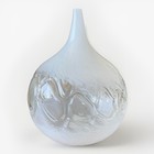 Hand Blown Art Glass Squat Bud Vase 11 25 Inches Tall  Decor
