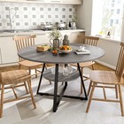  47 2 Inch Round Dining Table  Industrial Round Kitchen Table For 4