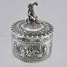 Rare Sterling Silver Berthold Muller Hanau Germany Figural Scenic Box