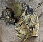 Us M40 m42 Carrier Gas Mask  M l Tinted Lenses And Carrier  Hood Gloves Manuel