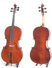 Cecilio Cco-500 Ebony Fitted Flamed Solid Wood Cello W case  4 4 - Varnish