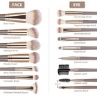 31pcs Professional Makeup Brush Set  15 Premium Synthetic Brushes With 6 Pink 