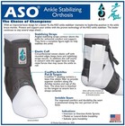 Us Stock Med Spec Aso Ankle Stabilizer Black Size Small Mdeium Large Brand New