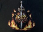 Vtg Korn Sword Excaliber Skull Fire T Shirt