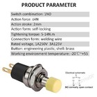 5pcs Self Locking Spdt Latching Type Dash On off Yellow Push Button Switch Ac