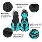 Snorkel Fins  Swimming Fins With Adjustable Buckles Open Heel  Diving Flipper   