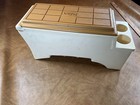 Vintage Large Kool Rest Igloo Car Cooler Console Ice Chest Cup Holder Tan Brown