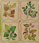 Bucilla Needlecraft Berry Quartet Square Pillow Kit 16  New Sealed Vtg Nos  2477