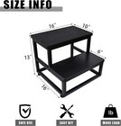 Step Stool  Bedside Steps For High Beds With Round Corners  2 Steps Footstool Fo