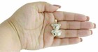 1  Round Cut Simulated Diamond Teddy Bear Charm Pendant 14k Yellow Gold Plated