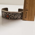 Mariah Kaawaadeh Sterling Silver Coral Hummingbird Tufa Cast Cuff Bracelet 6 