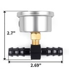Universal 0-15psi Fuel Pressure Gauge 1 8  Npt Oil Press Gauge With 3 8  Barb