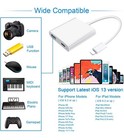 Lightning Male To Usb Female Adapter Otg Data Sync Cable For Iphone  Apple  Ipad