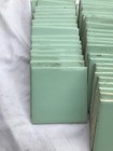 Vtg 100 Cambridge Light Pastel Green Ceramic Bathroom Tiles 4  Sq Old 744-26b