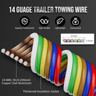 Enough Long 14 Gauge 50 Ft 6-way Conductor Trailer Wiring Harness Bonded  Strand