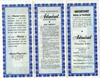 Admiral Electric Refrigerator Warranty Policy 1949 Five Year Protection Plan