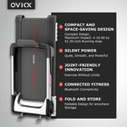 Ovicx Quiet Portable Folding Flex Treadmill W  Bluetooth   Fitness Tracking App