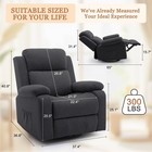 Korser Massage Swivel Rocker Recliner Chair Linen For Living Room