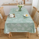 Vinyl Tablecloth With Flannel Backed 60 X 84 Inch Rectangle Light Green