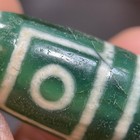Ancient Tibetan Dzi Beads Old Agate 4 Eye Totem Amulet Pendant 42  13mm  2067