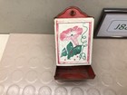 Metal Tin Match Box Holder Vintage Wall Mount Floral Rustic Shabby Cottage